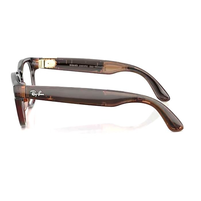 Ray-Ban Meta Scriber Gen 2 Smart Glasses (Transparent Umber Frame, Clear Lenses, 49mm)