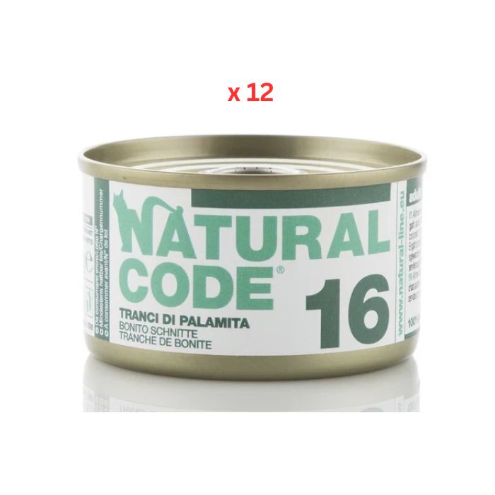 Natural Code 16 Bonito Slices Wet Cat Food - 85G Pack Of 12