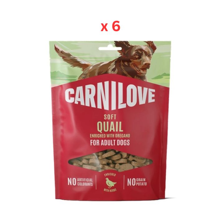 Carnilove Quail enriched With Oregano Soft Snack For Dogs 200g Pack Of 6