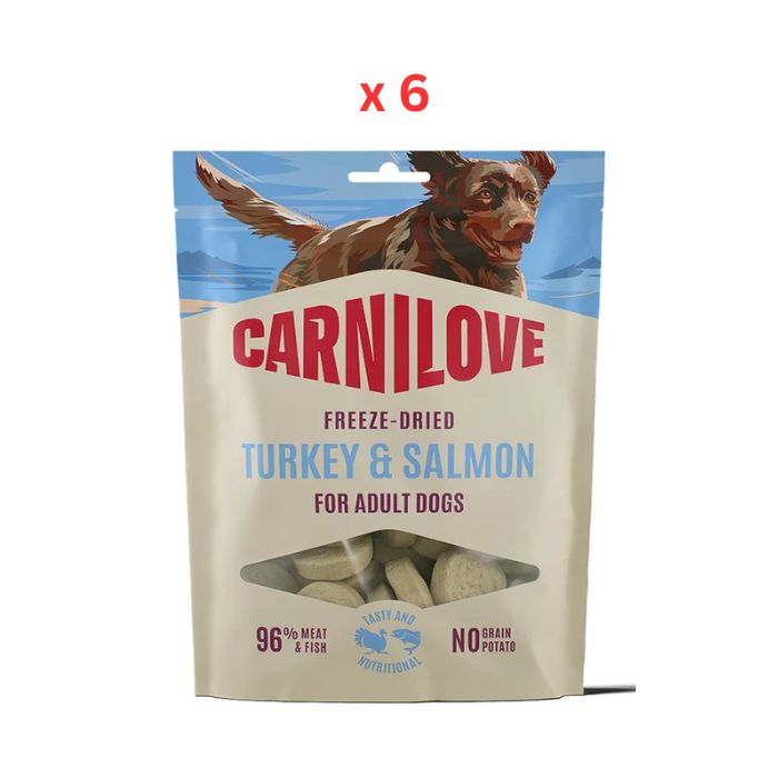 Carnilove Turkey & Salmon Freeze Dried Snack For Dogs 60g Pack Of 6
