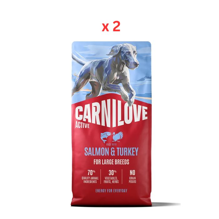 Carnilove Active Salmon & Turkey for Adult Large Breeds Dry Dog Food 1.5kg Pack Of 2