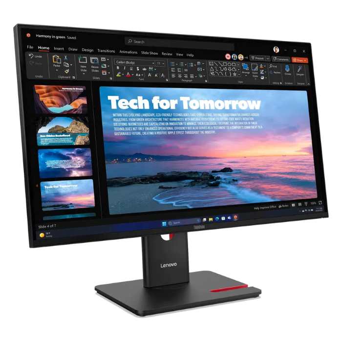 Lenovo Think Vision 27inch QHD 2560X1440 Monitor, 120Hz, Anti-glare, 4MS, HDMI, DisplayPort, USB-C, Tilt Adjustable, Black - 64AAGAT2UK
