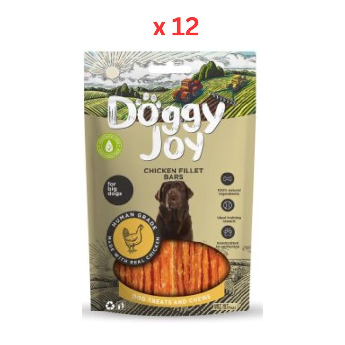 Doggy Joy Chicken Fillet Bars Dog Treats 90g Pack Of 12