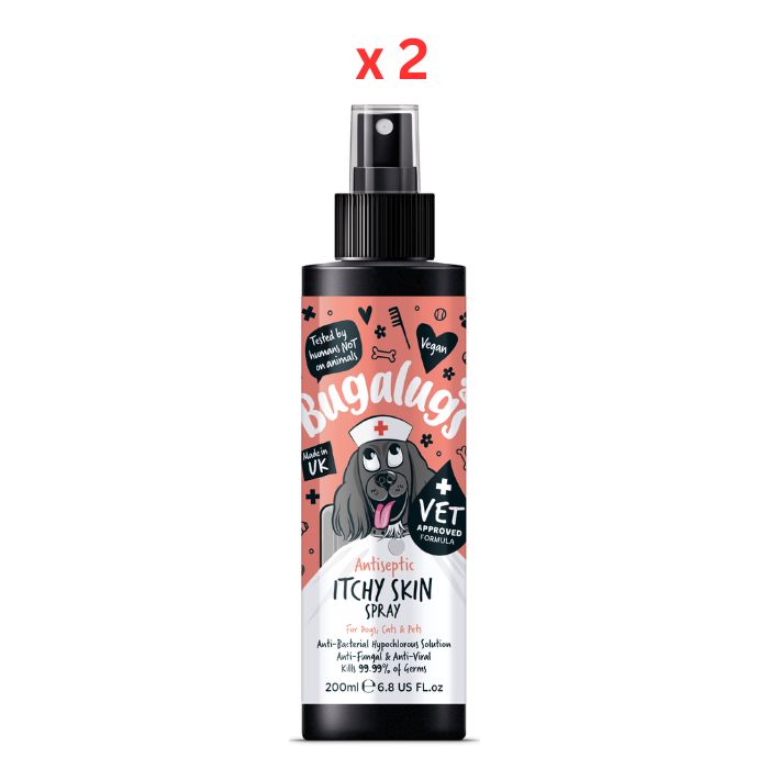 Bugalugs Antiseptic Itchy Skin Spray 200ml (6.8 Fl Oz) (Pack of 2)