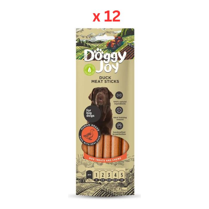 Doggy Joy Duck Meat Sticks Dog Treats 45g Pack Of 12