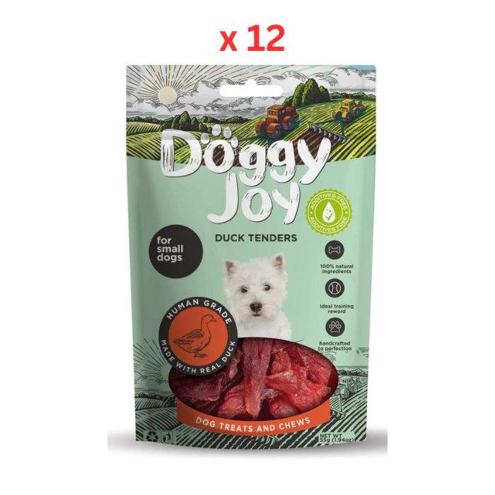 Doggy Joy Duck Tenders Dog Treats 55g Pack Of 12