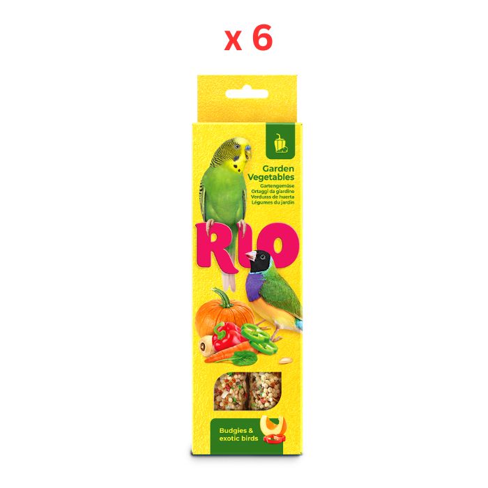 Rio Sticks For Budgies And Exotic Birds With Garden Vegetables 2X40G Pack Of 6