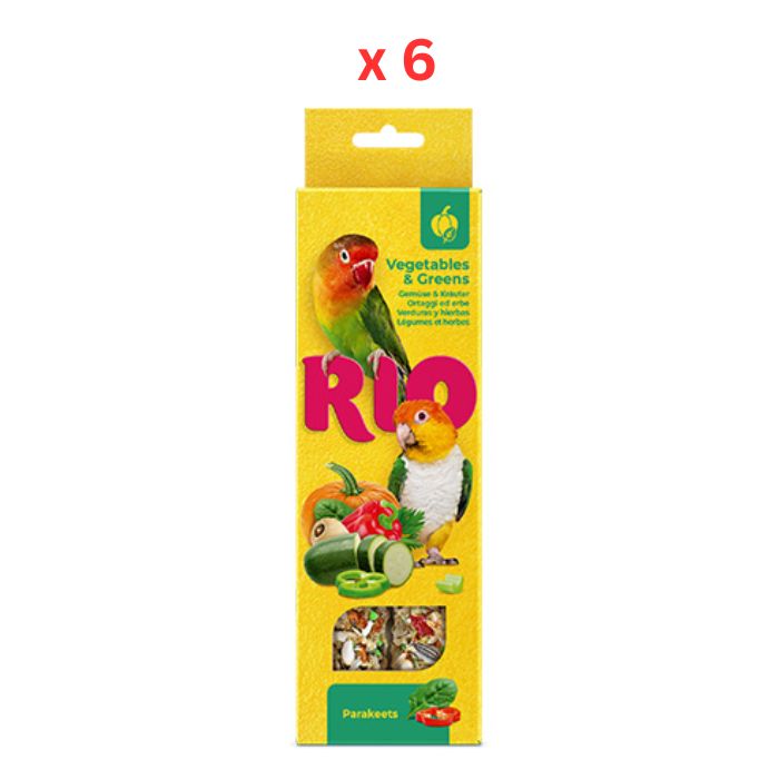 Rio Sticks For Parakeets With Vegetables And Greens 2X75G Pack Of 6