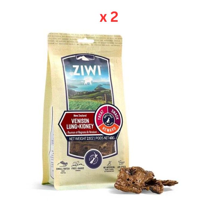 Ziwi Peak Venison Lung & Kidney Dog Treats 60G Pack Of 2