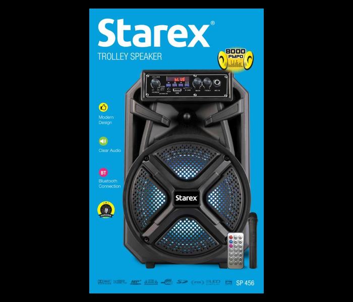iSonic SP 456 8 inch Rechargeable Trolley Speaker, Black - SP 456