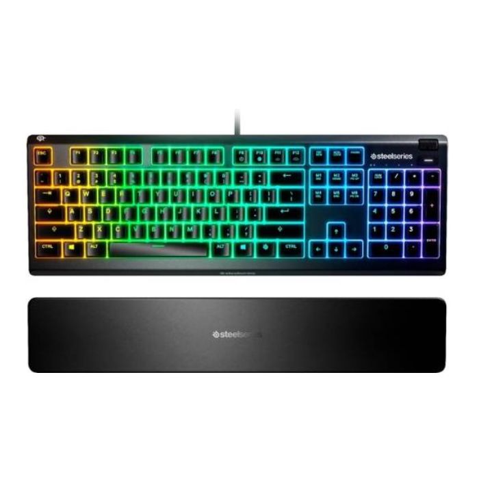 SteelSeries Apex 3 Water Resistant Gaming Keyboard, English US, Black - 64795