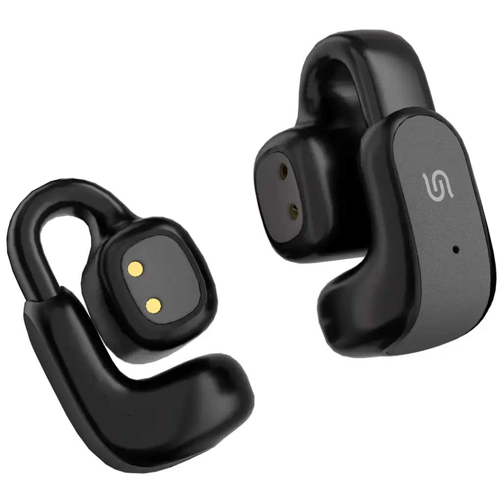 Porodo Soundtec Flexfit, Open-Ear Clip-on Wireless Earbuds- Black