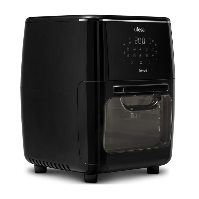 UFESA Sensei Airfryer Oil Free Air Fryer 12L, 10 Programs, 1700W, Timer, Temperature 200ºc, 6 Accessories Included, BPA Free, Front Window