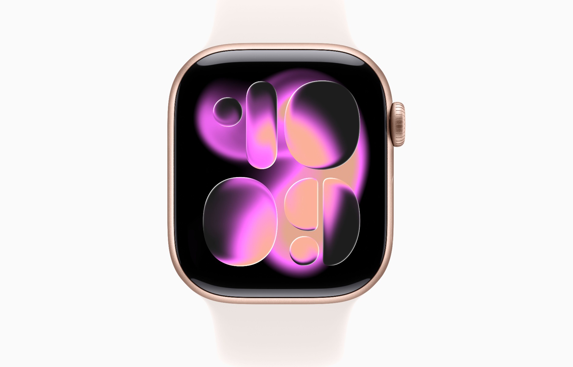 Apple Watch Series 11, GPS, 42mm, Rose Gold Aluminum Case with Light Blush Sport Band - M/L