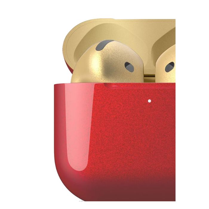 Merlin Craft Customized Apple Airpods 4 ANC Combo Red Gold