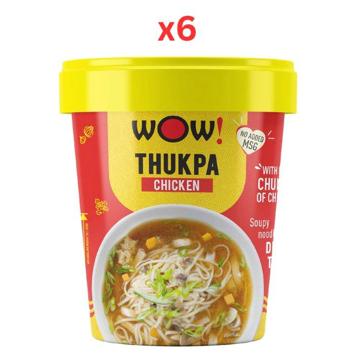 Wow! Noodles Thukpa Chicken Cup Noodles 60g (Pack of 6)