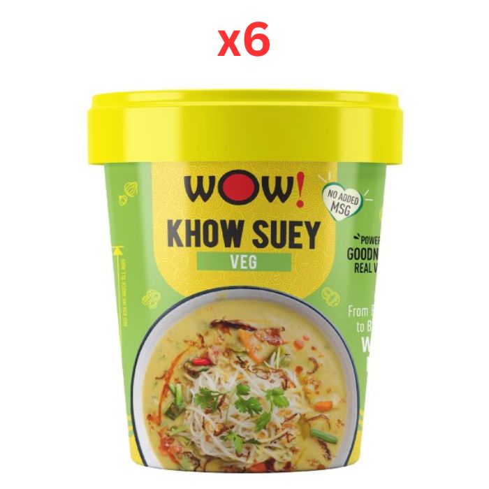 Wow! Noodles Khow Suey Veg Cup Noodles 75g (Pack of 6)
