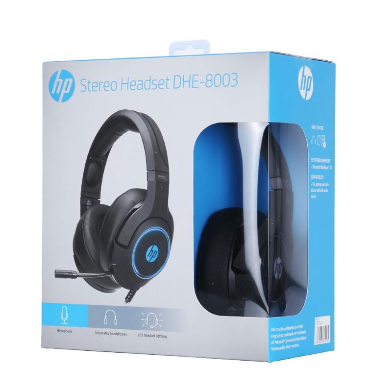 HP USB 7.1Gaming Headphone With LED Black -DHE-8003