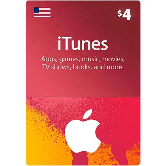 $4 USA Apple iTunes Gift Card (Instant E-mail Delivery)
