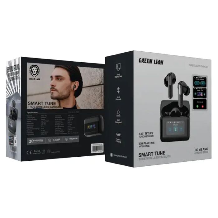 Green Lion Smart Tune True Wireless Earbuds Anc - Black