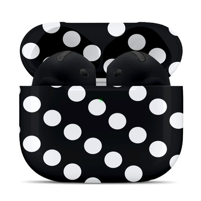 Merlin Craft Customized Apple AirPods 5 WC Black Polka
