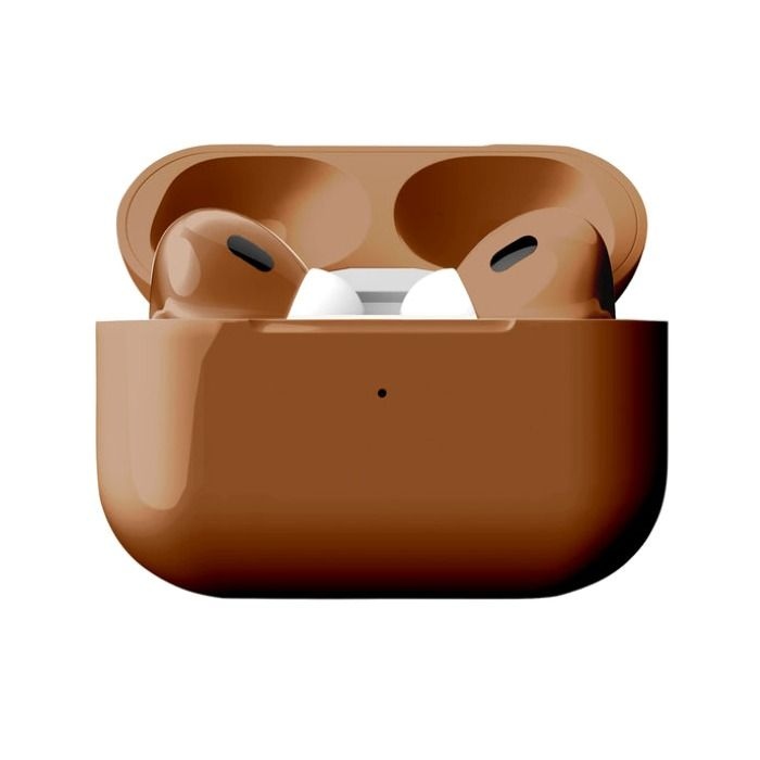 Merlin Craft Customized Apple AirPods 5 WC Brown Glossy Bold