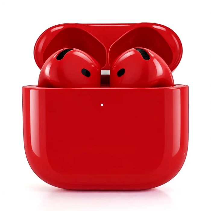 Merlin Craft Customized Apple AirPods 5 Red Glossy Bold