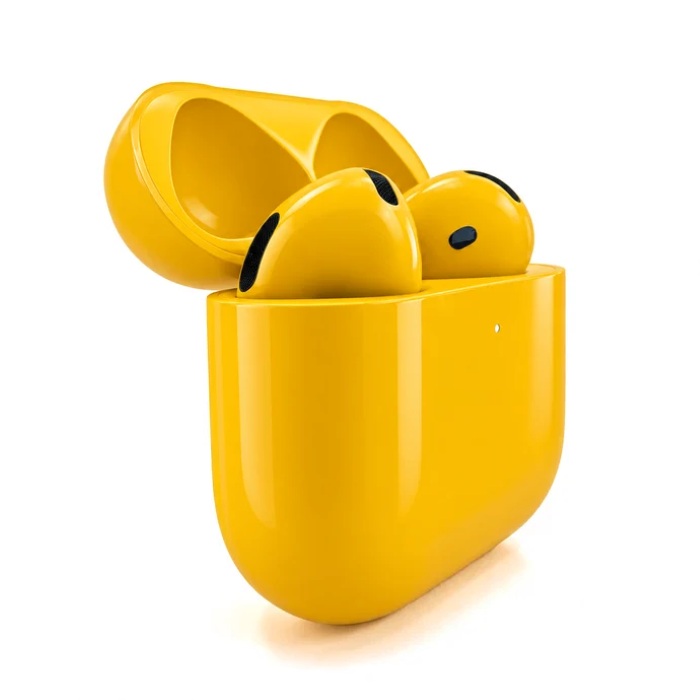 Merlin Craft Customized Apple AirPods 5 Yellow Glossy Bold