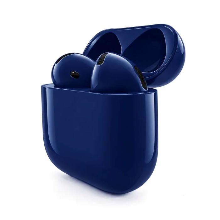 Merlin Craft Customized Apple AirPods 5 WC Blue Glossy Bold
