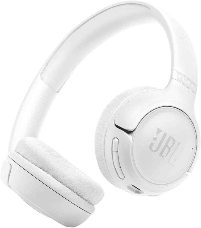 JBL Tune 530BT, Wireless On-Ear Bluetooth Headphones, with Pure Bass Sound - White