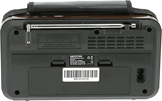 Krypton Rechargeable Radio, 3.7V - Black, (KNR5096)