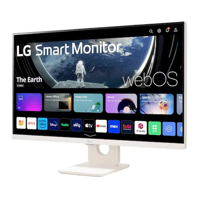LG 27inch FHD 1920X1080 Smart Monitor, 100Hz, Anti-glare, 5ms, HDMI, USB-A, Tilt Adjustable Stand, White - 27U511SA-WAMA