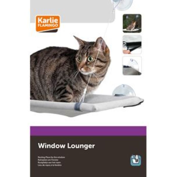 Flamingo Window Lounger Chill Grey Cat Hammock Grey