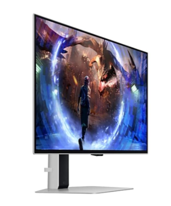 Samsung 27inch Odyssey OLED G6 G60SD QHD 2560 x 1440 Gaming Monitor, 360Hz, HDMI, DP, Height, Tilt, Swivel, Pivot, Adjustable, Silver - LS27DG602SMXUE