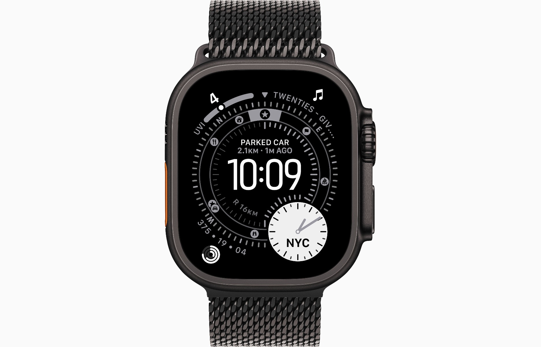 Apple Watch Ultra 3, GPS + Cellular, 49mm, Black Titanium Case with Black Titanium Milanese Loop