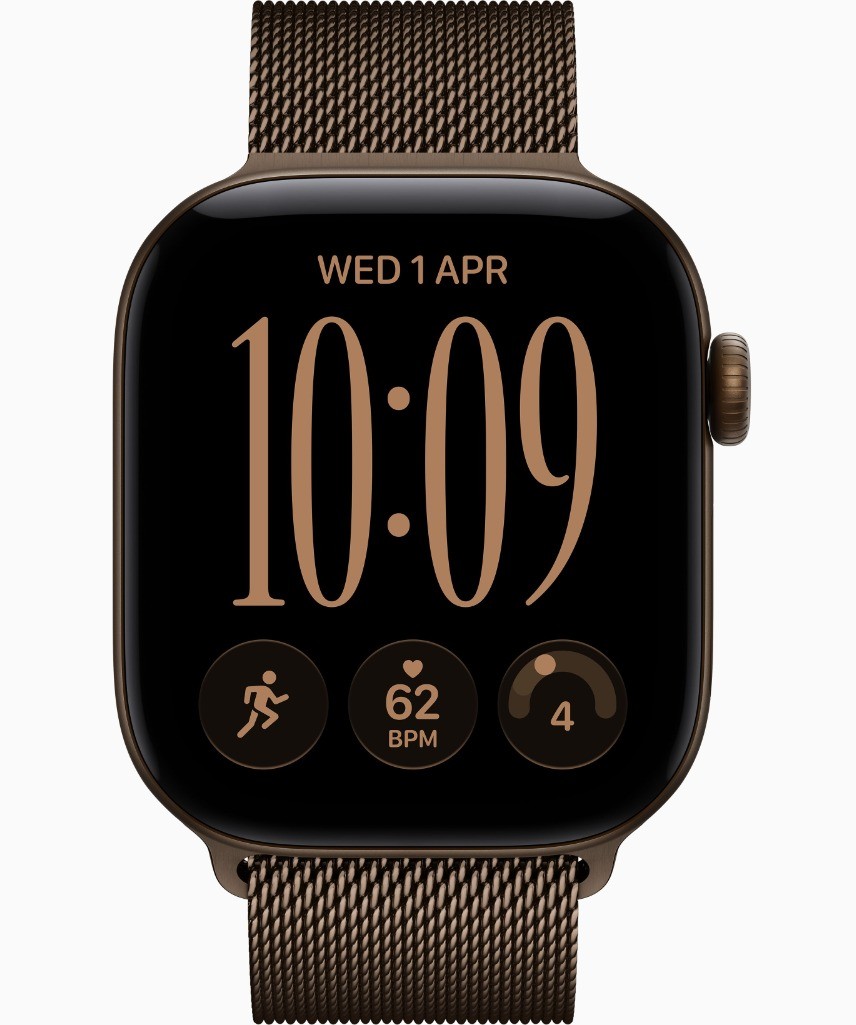 Apple Watch Series 12, GPS + Cellular, 46mm Dark Bronze Aluminum Case with Dark Bronze Milanese Loop - M/L