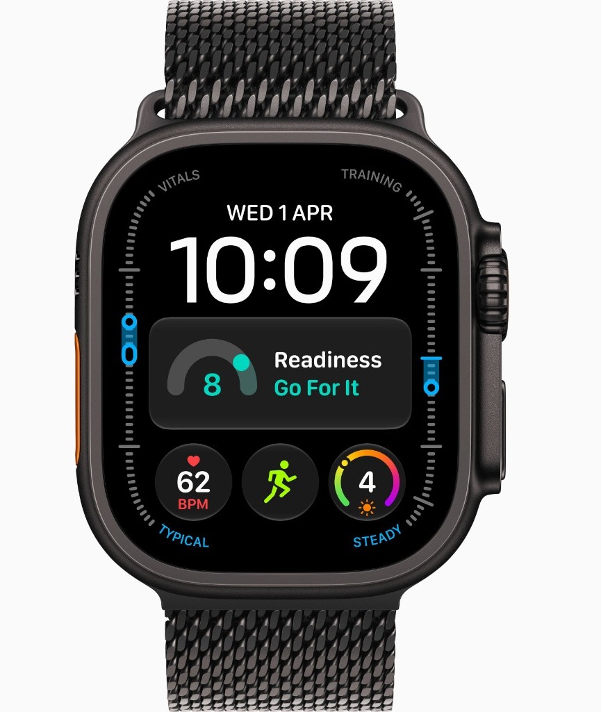 Apple Watch Ultra 4, GPS + Cellular, Black Titanium Case with Black Titanium Milanese Loop