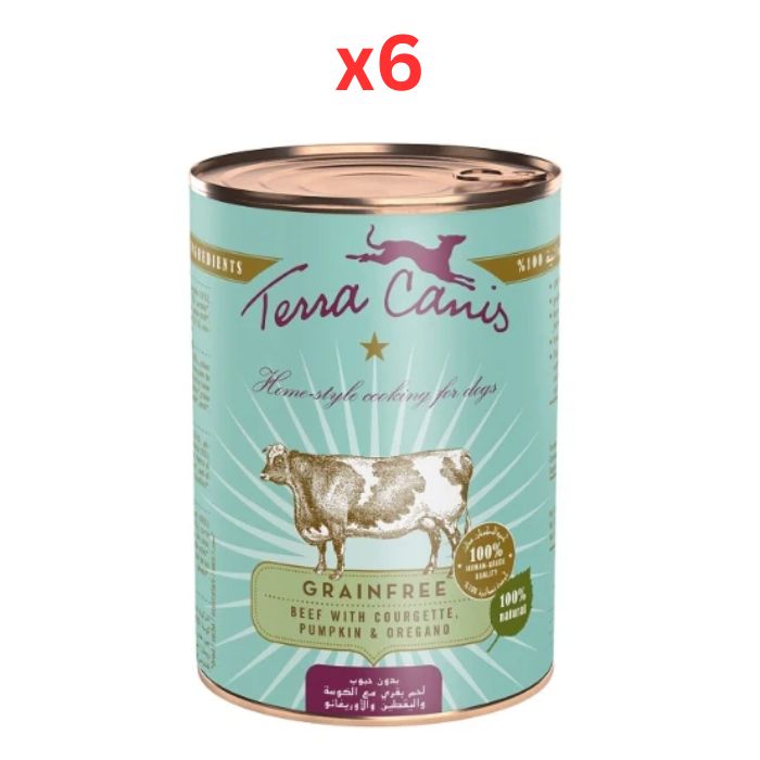 Terra Canis Grain Free Beef Dog Wet Food 400G (Pack of 6)