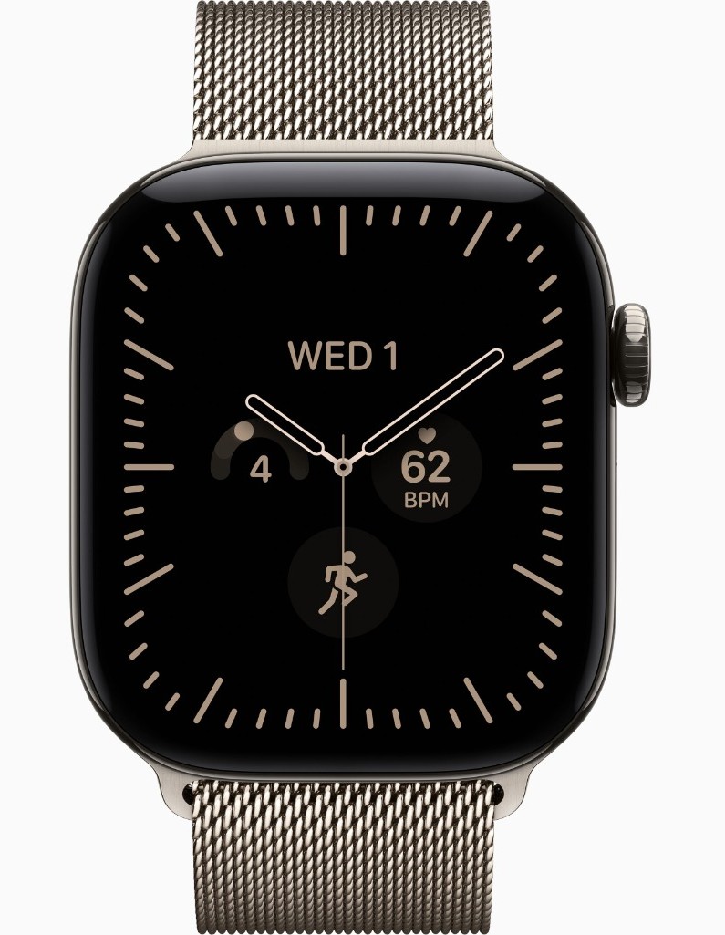Apple Watch Series 12, GPS + Cellular, 46mm, Natural Titanium Case with Natural Milanese Loop - M/L
