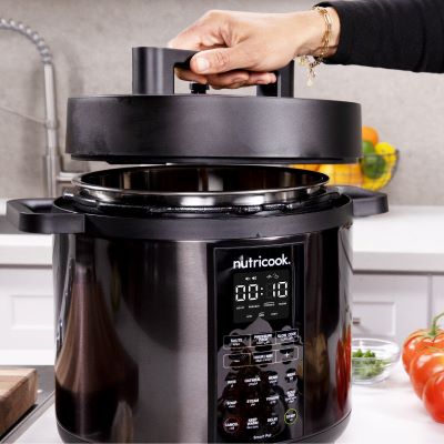 Nutricook Smart Pot 2, 9 In 1 Instant Programmable Electric Pressure Cooker 6 Liters, 12 Smart Programs Black 1000 Watts - NC-SP204K