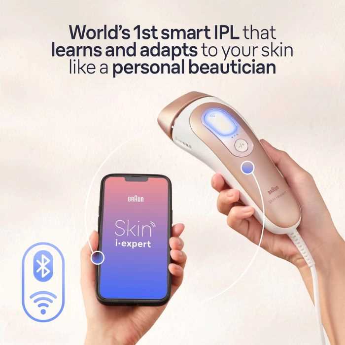 Braun IPL Skin I·Expert, At Home Hair Removal, Free App, Pouch, Venus Razor, 2 Heads - PL7147