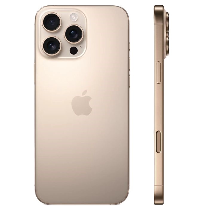 Apple iPhone 16 Pro Max (UAE), 6.9 Inch, 256GB, 8GB, Desert Titanium (One Esim & One Physical Sim, Apple Warranty)