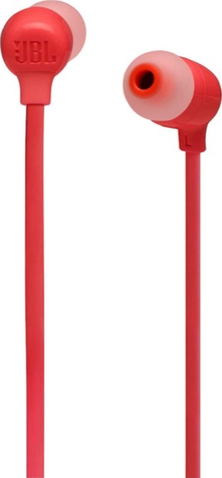 JBL Tune 125BT Wireless In Ear Headphone, Pure Bass Sound- Red 