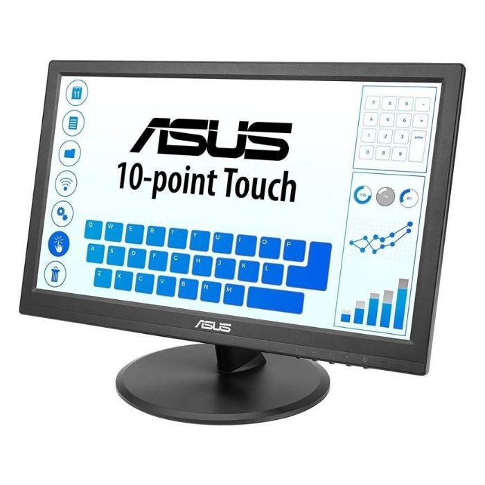 Asus 15.6inch VT168HR Toush (10 Point) HDMI, VGA VESA Monitor, Black - VT168HR