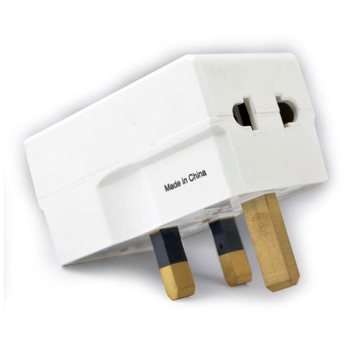 Powersafe Multi-Plug Fitted 13A Fuse 3 Pin Flat Plug Light + 1 Way 3 Pin Multi Socket & 2 Way 2 Pin Socket - N7196L-HQ