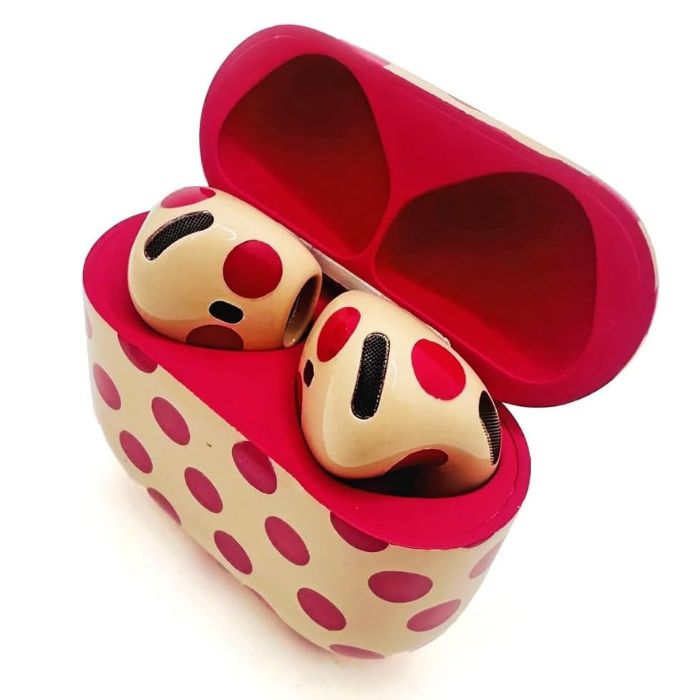 Merlin Craft Customized Apple Airpods 4 Pink Polka