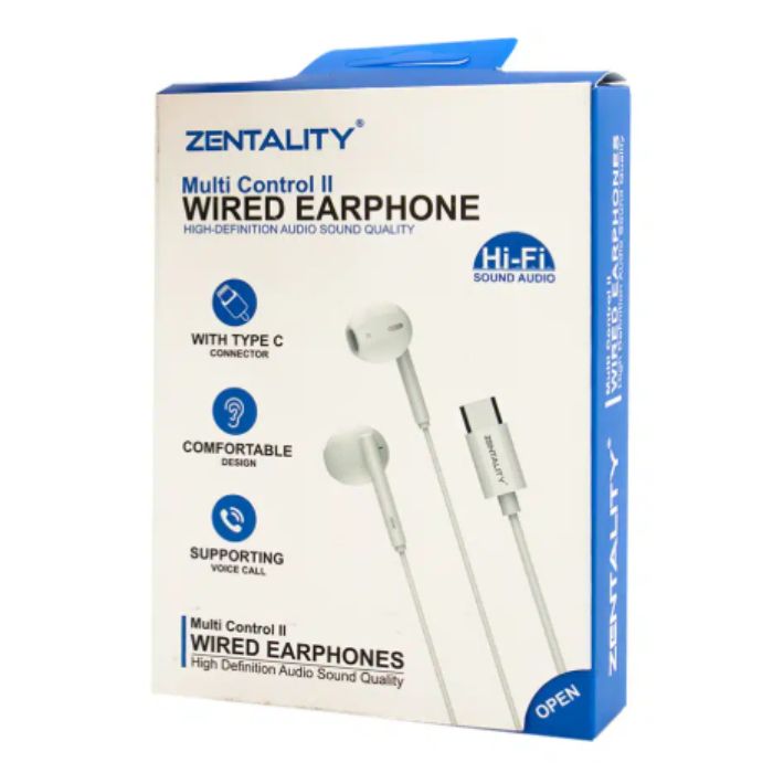 Zentality Wired Earphone Multi Control III E-15(Lighting)  - White