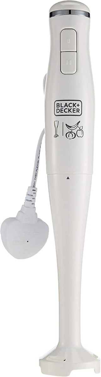 Black & Decker 300W 2 Speed Stick Hand Blender With Calibrated Beaker, White - Sb2500-B5