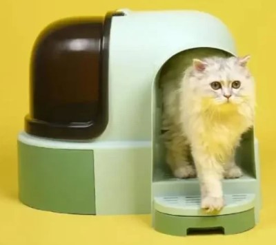 Pakeway Star Tunnel Cat Litter Box-53x60x43 Cm - Green
