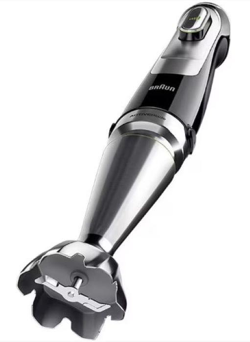 Braun MultiQuick 9 Hand Blender, XL Food Processor 2L, Active PowerDrive Technology, 500ml Chopper, iMode Technology, Puree Masher Included, 1200W, Premium Black Brushed Stainless Steel - MQ 9187XLI